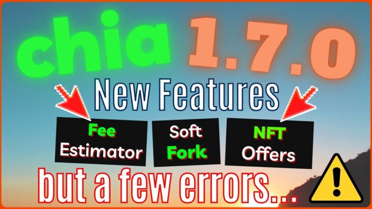 Chia 1.7 Walkthrough – Soft fork, Bulk Features, 12 word support, NFT Solicitations + A Chia Beanie!