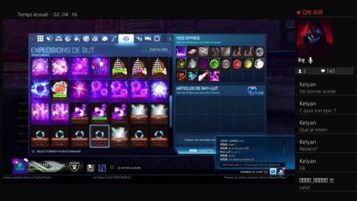 Live rocket league trade cherche collection  psn NFT-sroxii