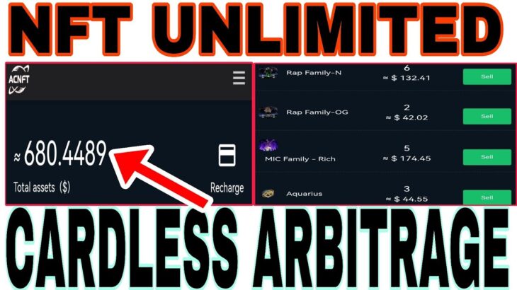 NFT Unlimited cardless arbitrage || ACNFT is making thousands of it users millionaires in 2023