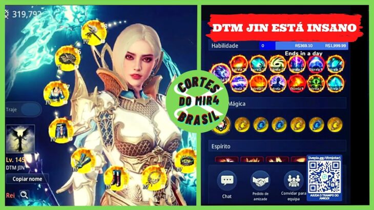 TTS LOVE MOSTRA NFT DO DTM JIN ESTÁ ABSURDO MUITO FORTE | CORTES DO MIR4 BRASIL