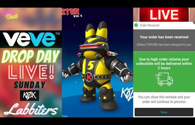 VeVe Drop Day LIVE – Frank Kozik’s Labbiter XK-5 Blindbox NFT Drop! Designer Digital Collectibles