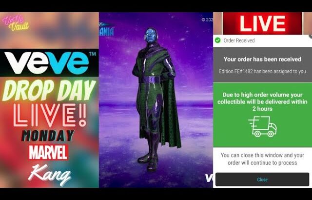 VeVe Drop Day LIVE – Kang FA Marvel Blindbox NFT Drop! Marvel Digital Collectibles – Good Luck!!