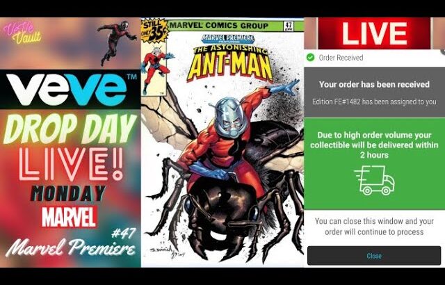 VeVe Drop Day LIVE – Marvel Premiere #47 Marvel Comics Blindbox NFT Drop! Scott Lang Antman FA