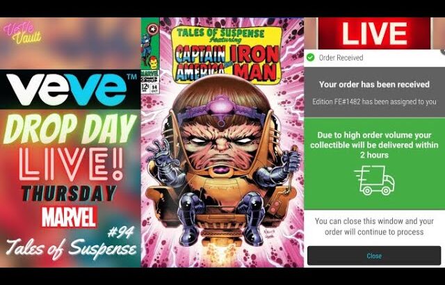 VeVe Drop Day LIVE – Tales of Suspense #94 Marvel Comics Blindbox NFT Drop! M.O.D.O.K. FA Good Luck!
