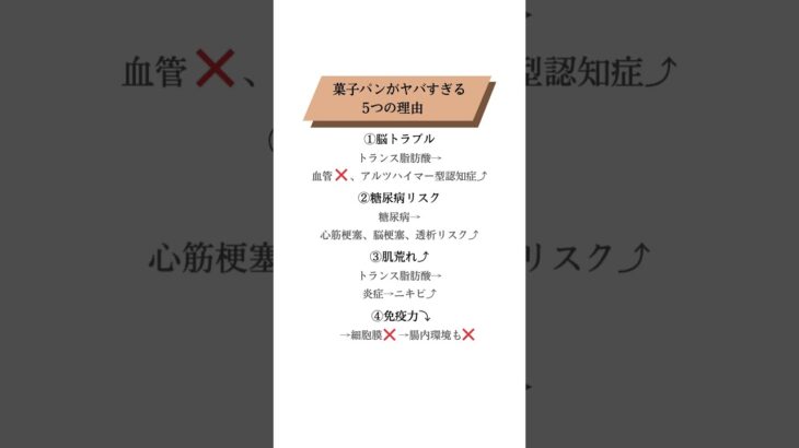 菓子パンがヤバい！？🍞#糖尿病 #肌荒れ #免疫力低下