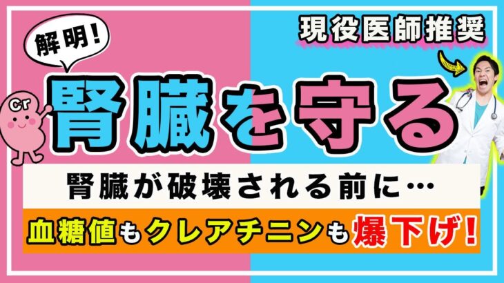 【放置厳禁】腎臓を復活させる食べ物と飲み物、腎臓を破壊する食べ物と飲み物を、現役医師が解説します。(糖尿病,血糖値,腎臓,腎機能,腎機能低下,クレアチニン,人工透析)