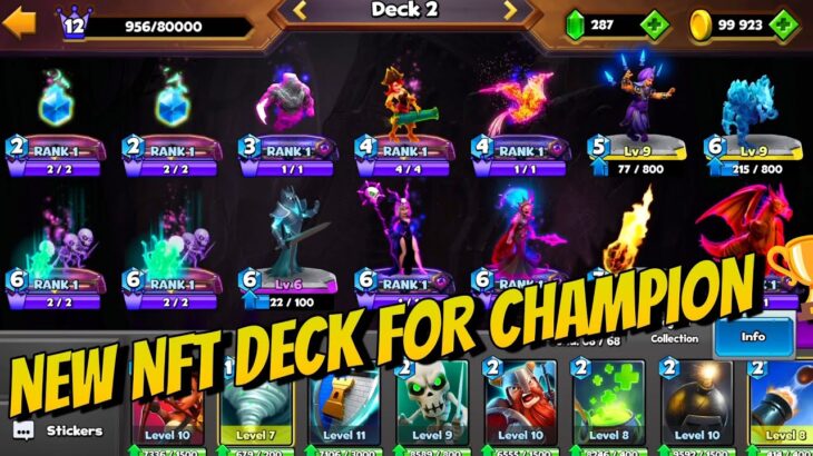 Castle Crush | NEW NFT CARD DECK GAMEPLAY FOR CHAMPION 🏆 LEAGUE!