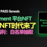 Elemetas PASS Genesis /// Element 平台NFT权益NFT时代来了，白名单抽取 建议1.5倍播放【第197集】