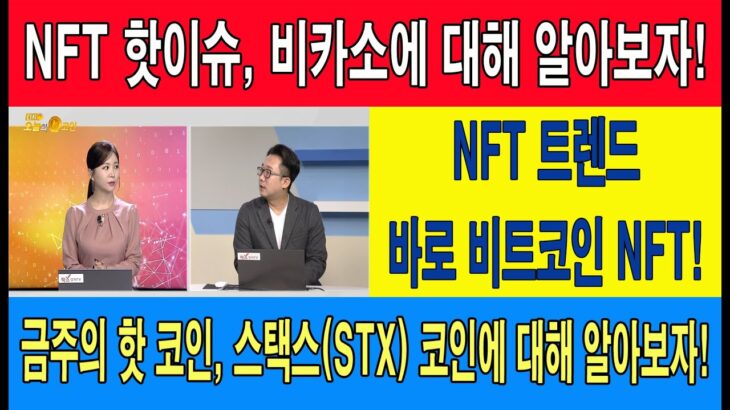 NFT 핫이슈, 비카소에 대해 알아보자!/NFT 트렌드 바로 비트코인 NFT!/금주의 핫 코인, 스택스(STX) 코인에 대해 알아보자!