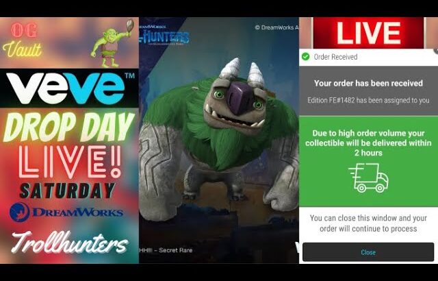 VeVe Drop Day LIVE – Dreamworks Trollhunters Digital Collectibles Blindbox NFT Drop! Good Luck!!