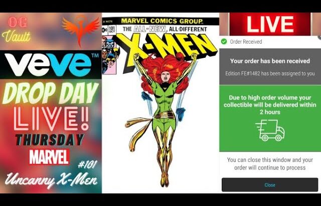 VeVe Drop Day LIVE – Uncanny X-Men #101 Marvel Comics Blindbox NFT Drop! KEY – Phoenix FA