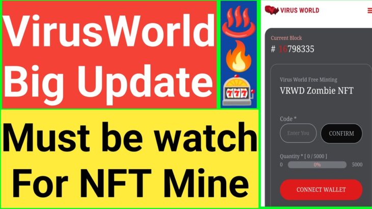 VirusWorld Big Update | Must be Watch For NFT Mine | How to wallet setup virus world |