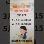 大仙市 障害年金 糖尿病合併症 2ヵ月まとめての支給 年金振込は15日 毎月ではない #shorts