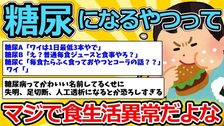 【2ch健康スレ】糖尿になるやつってマジで食生活異常だよな【ゆっくり解説】