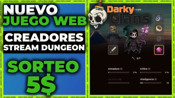 🤯NUEVO JUEGO WEB DE LOS CREADORES DE STREAMDUNGEON NFT💥JUEGA GRATIS!💥 SORTEO 5$ GRATIS!