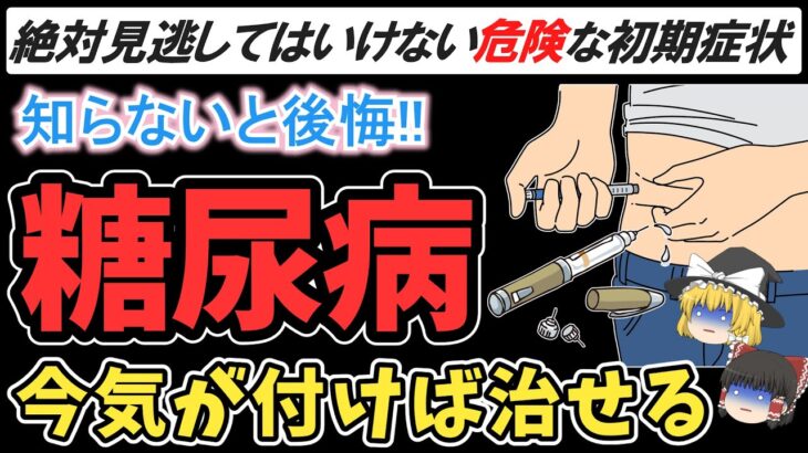 【ゆっくり解説】知らないと絶対後悔！！糖尿病になる危険な前兆と恐ろしい合併症とは【ゆっくり食と健康】