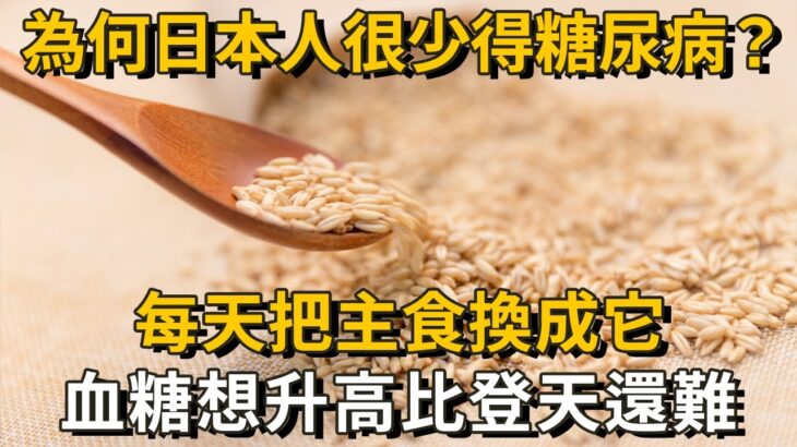 日本人也吃大米，為何很少糖尿病？日本血糖專家揭曉答案！每天把主食換成它，糖尿病這輩子不會找你，比任何降糖藥都管用丨養之道