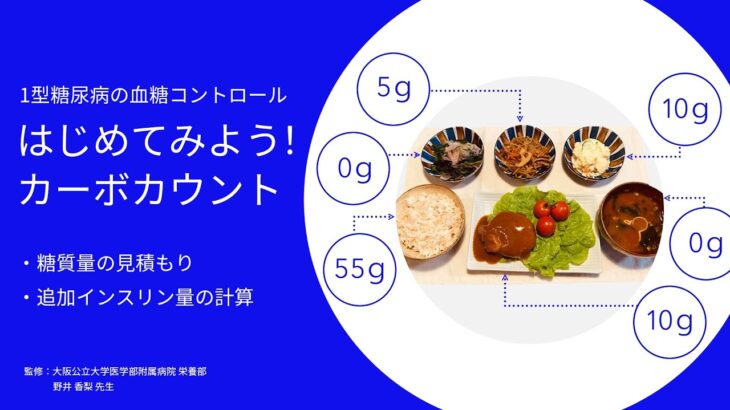 1型糖尿病の血糖コントロール「はじめてみよう！カーボカウント」