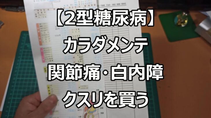 2型糖尿病カラダメンテ関節痛・白内障クスリを買う