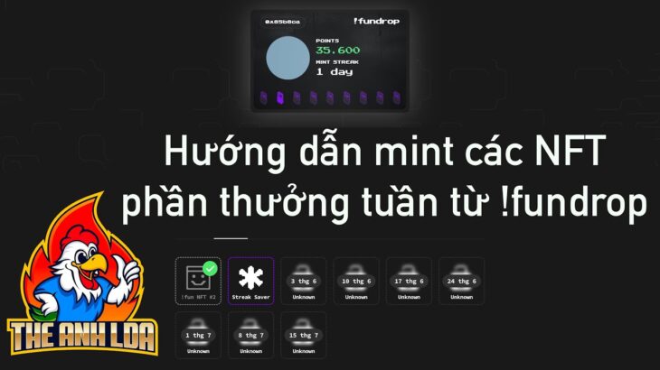 Hướng dẫn mint các NFT phần thưởng tuần từ !fundrop | The Anh LDA