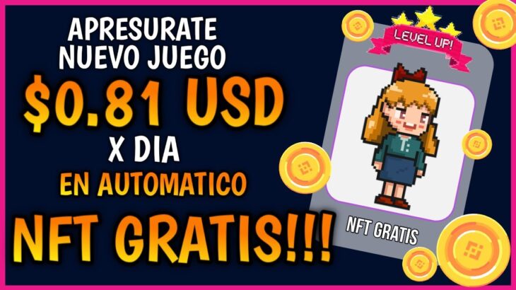 💥NUEVO💥  Juego NFT para GANAR criptomonedas en AUTOMATICO todos los días en 2023 + 1 NFT GRATIS