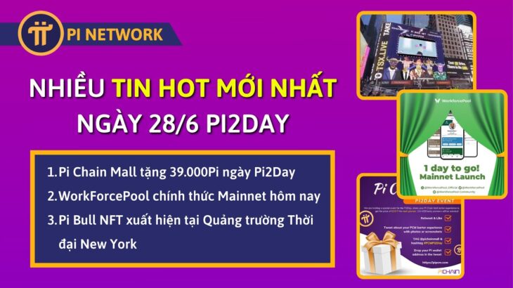 PI NETWORK | PCM Tặng 39.000Pi Nhân Ngày Pi2Day | Pi Bull NFT Xuất Hiện Tại Time Square New York