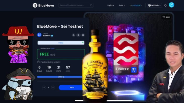 [SEI Network] Hướng dẫn Mint free NFT BlueMove – Sei Testnet