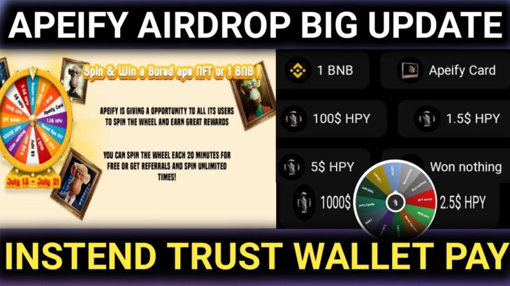 Apeify Airdrop New Update | Apeify Token Ko Withdrow Kaise Karye | Hpy Nft Ko Exchange Kaise Karye