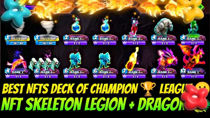 Best *NFT* Card Deck – NFTs Skeleton + Power Deck Dragon NFT for Champion League || Castle Crush