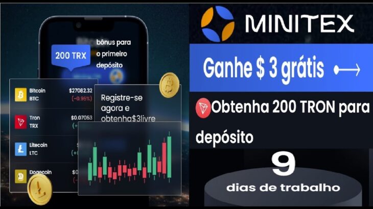 NOVA MINERADORA (MINITEX) PAGANDO 3 USDT NO CADASTRO TOTALMENTE GRATIS #nft #bitcoin #trx #binance