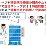 そーせいグループが糖尿病治療薬の開発中止で株価暴落！株主失望売りで連日ストップ安！！時価総額が半減に！！買いチャンス到来？開発中止の影響と今後の株価を解説！