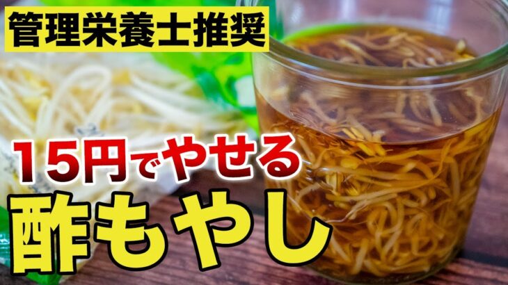 【酢もやし】やせて糖尿病にも効果大！一晩漬けるだけで簡単！食前もやしダイエットを管理栄養士絶賛