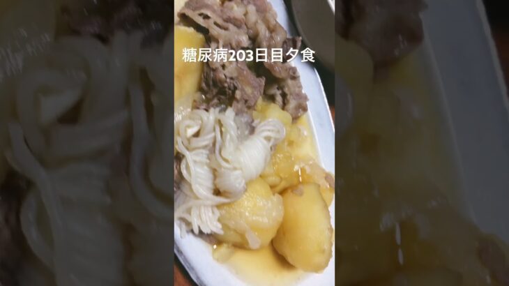 肉じゃがと菜飯を食べる糖尿病の食事　心筋梗塞カテーテル手術退院後203日目夕食　diabetes diet #心筋梗塞 #糖尿病 #diabetes