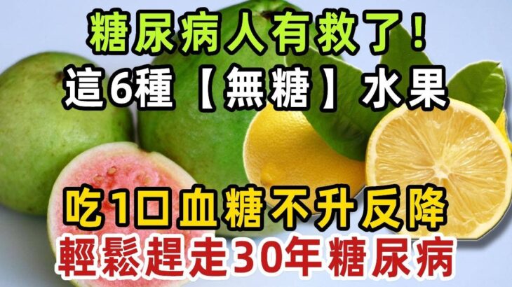 這6種水果是【無糖】水果，糖尿病人可以多吃，不僅不升血糖還降血糖！還可以降低膽固醇，預防心腦血管疾病【健康管家】