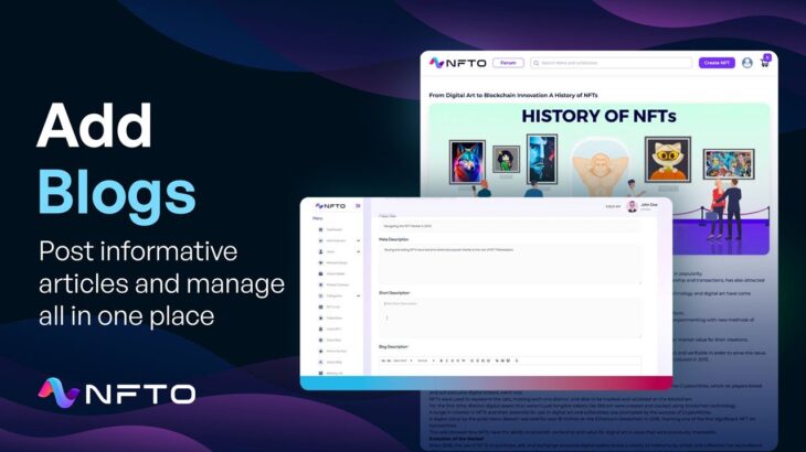 Add Blogs for Visitors – White Label NFT Marketplace