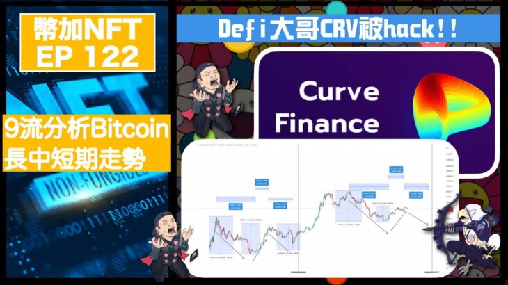 幣加NFT EP 122－Defi大哥CRV被hack!!｜9流分析Bitcoin長中短期走勢