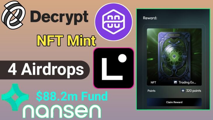 polygon zkEVM 2nd week NFT Claim | Decrypt New Task | nansen early member | Linea NFT Mint