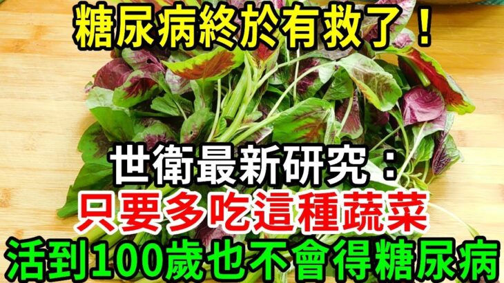 糖尿病終於有救了！世衛最新研究：只要多吃這種蔬菜，活到100歲也不會得糖尿病！【養生常談】