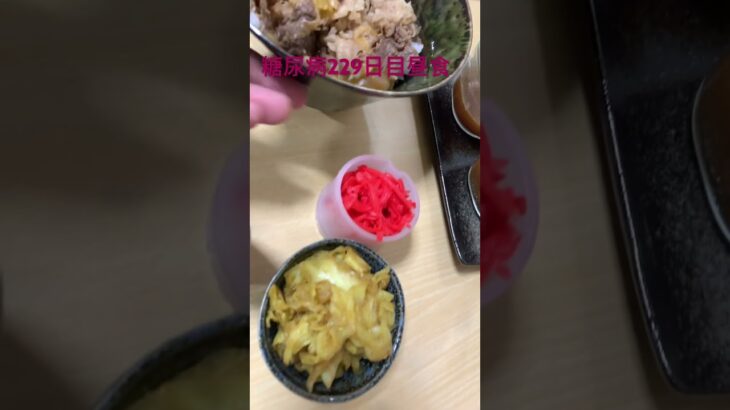 手作り牛丼を食べる糖尿病　ダイアベティス　心筋梗塞手術後229日目昼食　#心筋梗塞 #糖尿病 #ダイアベティス