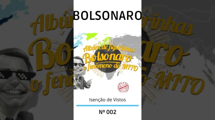 #B002 Albúm de figurinhas: Bolsonaro O fenômeno do MITO    #album #figurinhas #nft #opensea