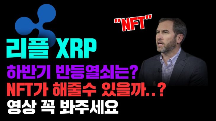 리플 XRP [긴급] NFT대형호재 등장, 하반기 이걸로 반등가능할까? 영상 꼭 봐주세요 #코인시황