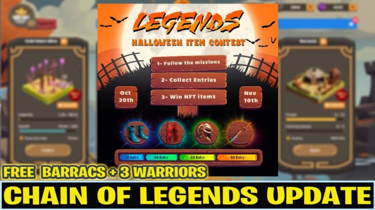 Chain of Legends Halloween Event | Free NFT ITEMS and Airdrops