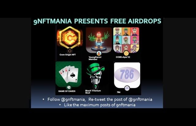 FREE NFT AIRDROPS BY 9NFTMANIA