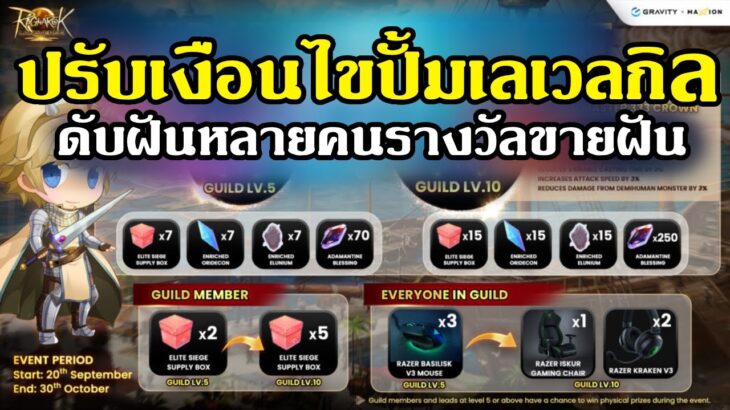 Ragnarok landverse NFT กิจกรรมกิลด์ปรับเงือนไขใหม่ ดับฝันหลายคนที่ปั้มเลเวลกิลด์