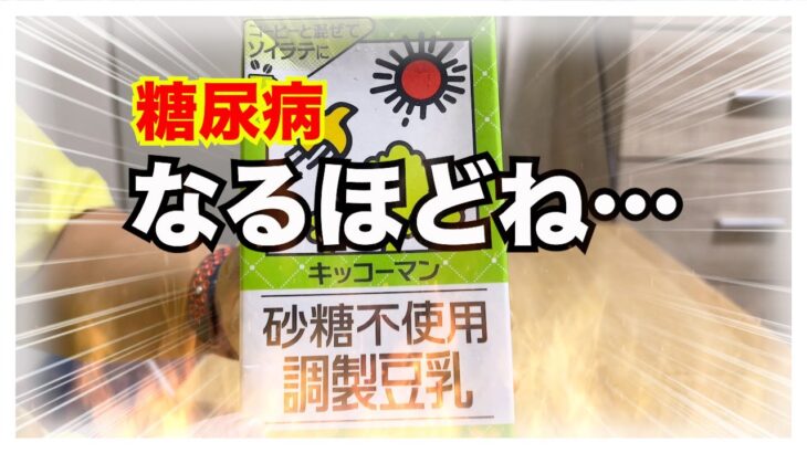 【糖尿病 Type1 食事】砂糖不使用の調製豆乳って糖尿病が飲んだら血糖値推移どうなる？まさかの…