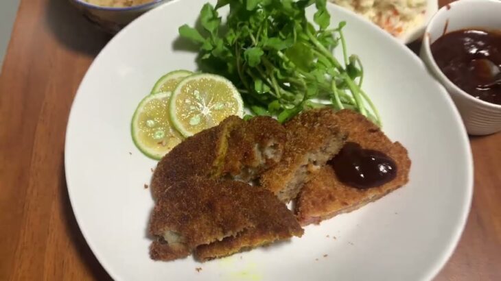 風立ちぬのクレソンサラダとコロッケ定食　糖尿病ダイアベティスの日常　心筋梗塞手術後の料理　VLOG #糖尿病 #VLOG #日常