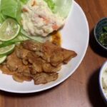 麻薬大葉と豚の照り焼きおろしにんにくカボス添え　糖尿病ダイアベティスの日常　心筋梗塞手術後の料理　VLOG #糖尿病 #VLOG #日常