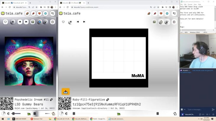 teia.cafe | NFT Curation and Discovery Tool Livestream #tezos #nfts #web3