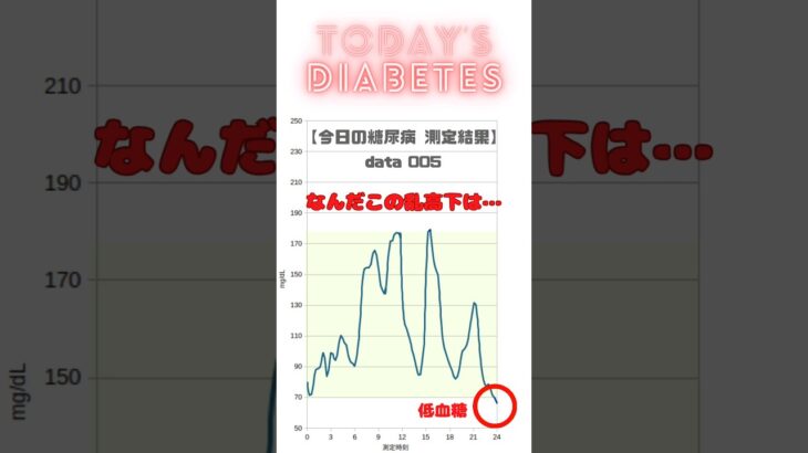 【２型糖尿病】測定５日目 血糖値１日の変化〜低血糖とイライラ！