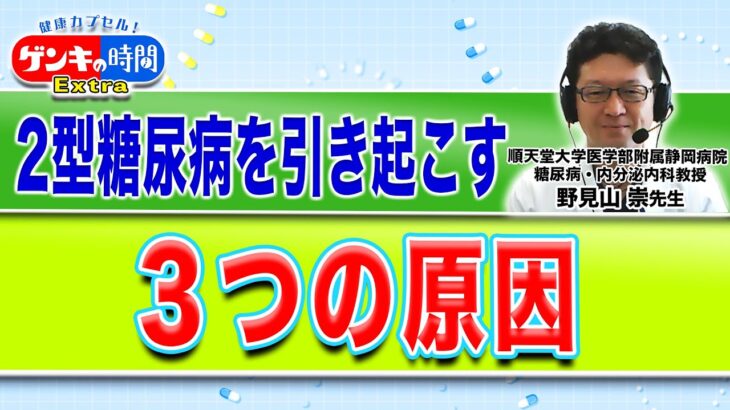 2型糖尿病を引き起こす 3つの原因(健康カプセル！ゲンキの時間)